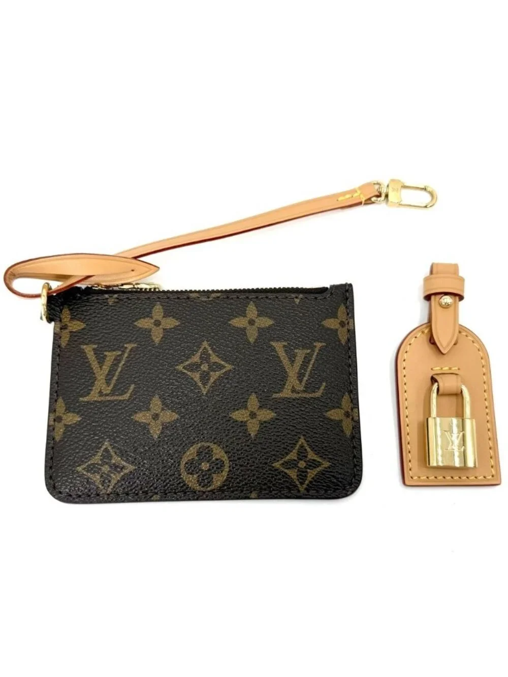 Louis Vuitton 2-Way Monogram All in BB Bucket Bag Crossbody Brown Gold Vintage